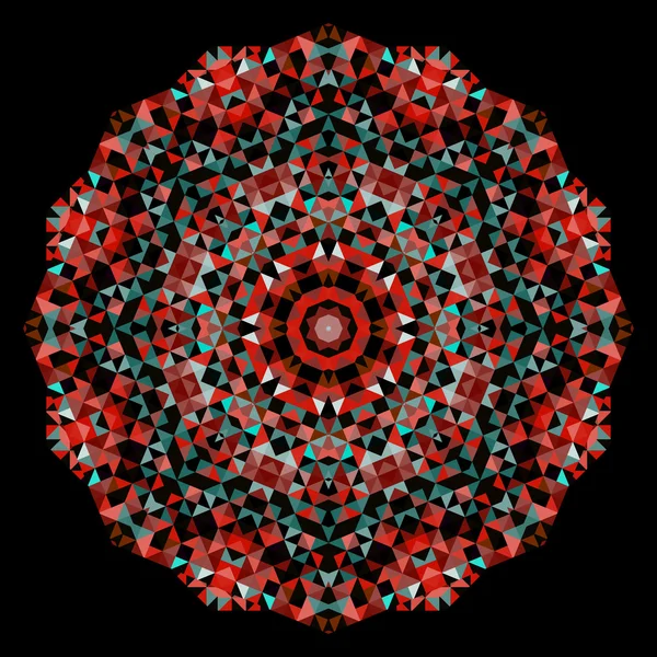 Abstrakt blomma. Kreativa färgglada stil vektor hjul. Röd smaragde — Stock vektor
