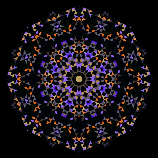 Soyut dijital çok renkli geometrik çiçek — Stok Vektör