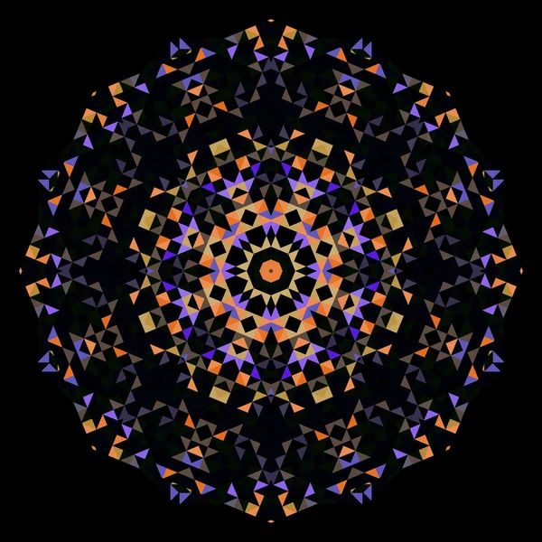 Abstrakt Digital Multicolor geometriska blomma — Stock vektor