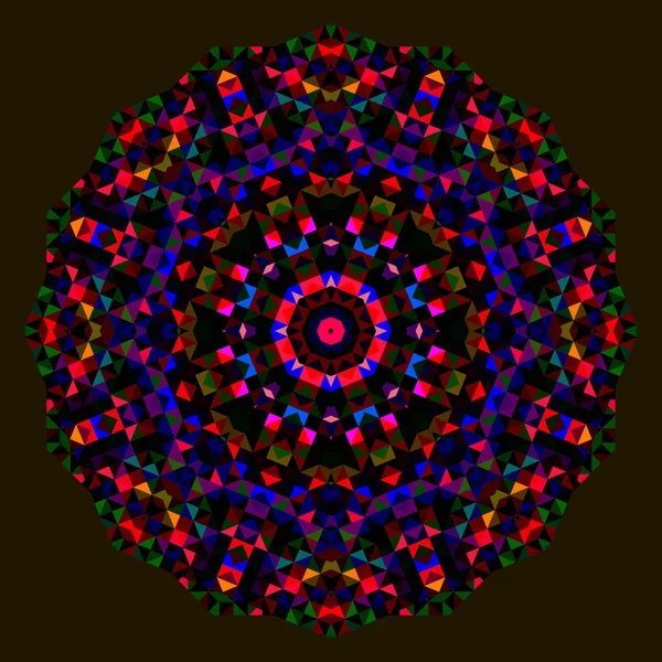 Абстрактный цветок. Красно-сине-зеленый черный доминирующий цвет — стоковый вектор
