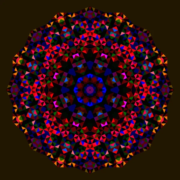 Abstraktní květina. Červená modrá zelená barva černá dominantní — Stockový vektor