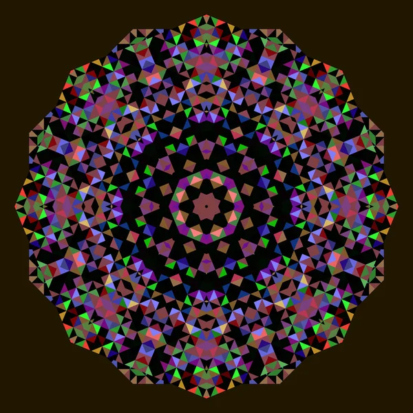 Абстрактный цветок. Красно-сине-зеленый черный доминирующий цвет — стоковый вектор