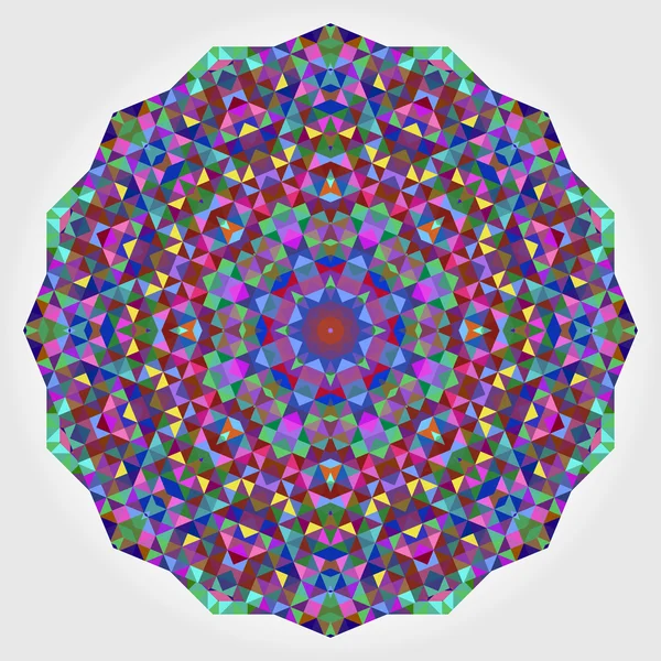 Цифровой многоцветный геометрический цветок — стоковый вектор