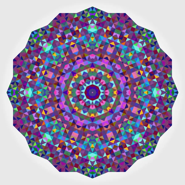 Abstrakt Digital Multicolor geometriska blomma — Stock vektor