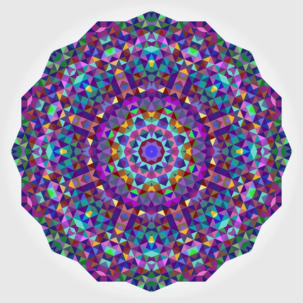 抽象デジタル多色幾何花 — ストックベクタ