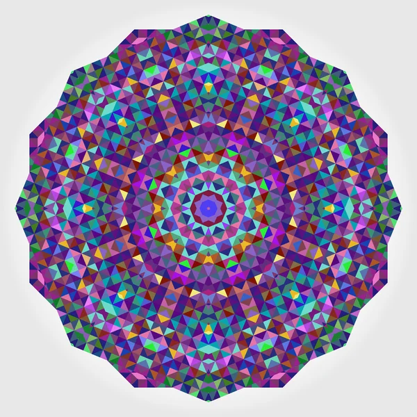 Abstrakt Digital Multicolor geometriska blomma — Stock vektor