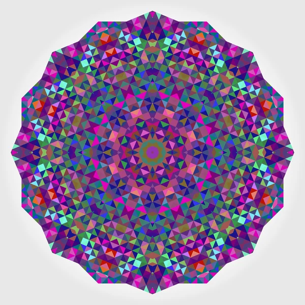 Fleur géométrique multicolore numérique abstraite — Image vectorielle