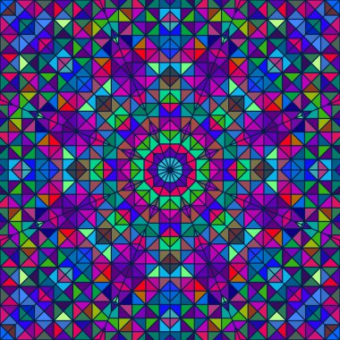 Soyut renkli dijital dekoratif çiçek