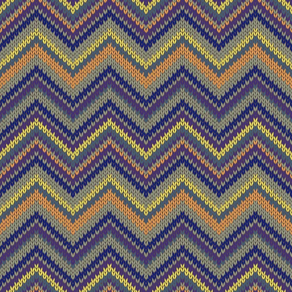 Motif tricoté sans couture. Modèle tribal répétitif multicolore — Image vectorielle