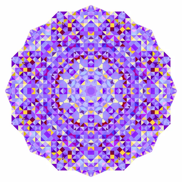 Astratto sfondo cerchio colorato. Mosaico banner rotondo di blu viola rosso arancio giallo bianco forme geometriche colore — Vettoriale Stock