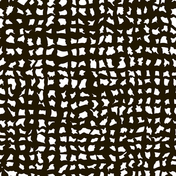Hrubé textury černá a bílá mřížka. Abstraktní vzor bezešvé — Stockový vektor