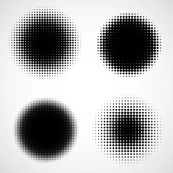 Abstract Halftone Backgrounds. Conjunto vectorial de Des modernos aislados — Vector de stock