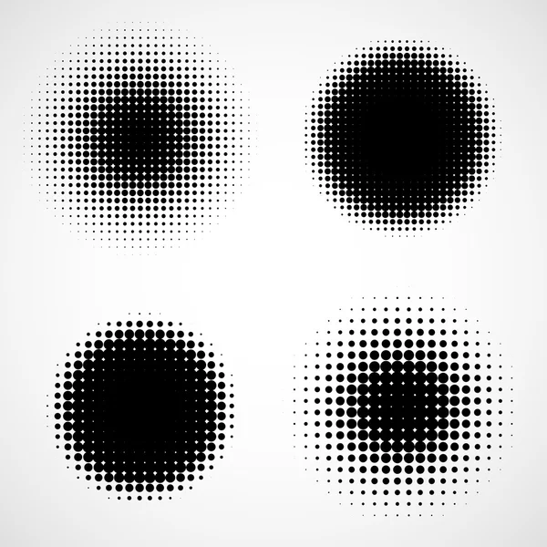 Abstract Halftone Backgrounds. Vector Set of Isolated Modern Des — Stock Vector