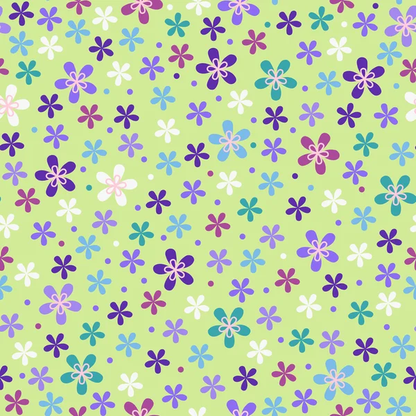 Flower seamless color pattern — Stock Vector