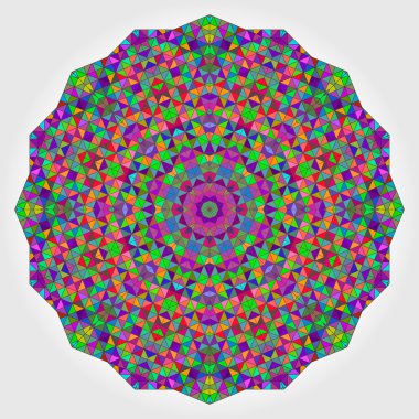 Renkli daire Kaleidoscope zemin. Mozaik soyut çiçek