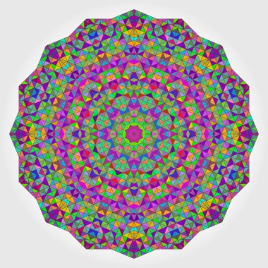 Renkli daire Kaleidoscope zemin. Mozaik soyut çiçek