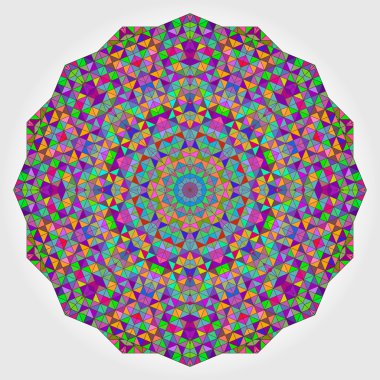 Renkli daire Kaleidoscope zemin. Mozaik soyut çiçek