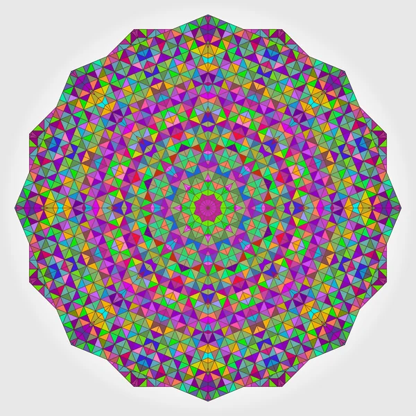 Cercle coloré Kaléidoscope fond. Mosaïque Fleur abstraite de — Image vectorielle