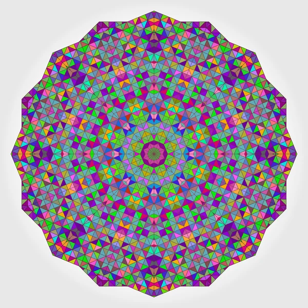 Kleurrijke cirkel Caleidoscoop achtergrond. Mozaïek abstracte bloem van — Stockvector