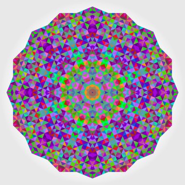 Soyut renkli daire zemin. Geometrik vektör mandala