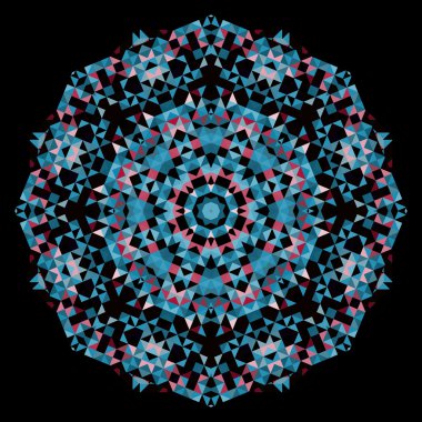 Soyut çiçek. Yaratıcı renkli stil tekerlek vektör. Kırmızı pembe 