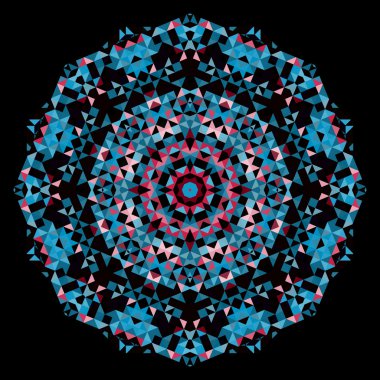 Soyut çiçek. Yaratıcı renkli stil tekerlek vektör. Kırmızı pembe 