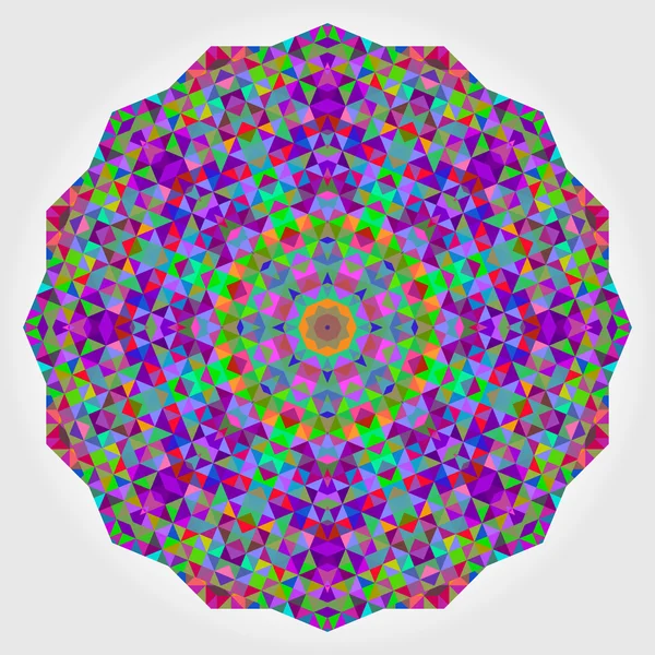 Abstract colorful circle backdrop. Geometric vector mandala — Stock Vector