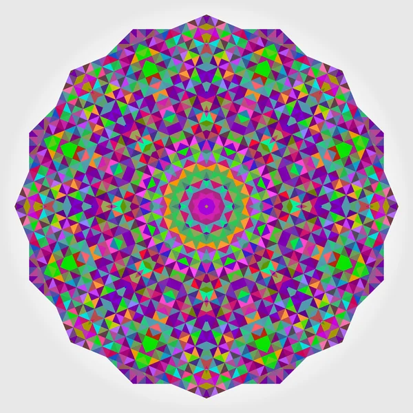 Abstract colorful circle backdrop. Geometric vector mandala. Mos — Stock Vector