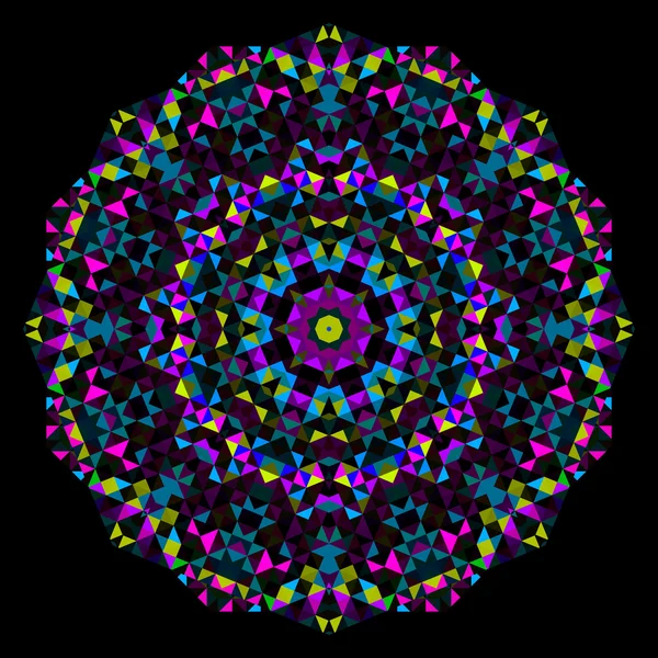 Анотація квітка. творчий стиль барвисті вектор колеса. блакитного пурпурового жовтий чорний домінуючого кольору — стоковий вектор