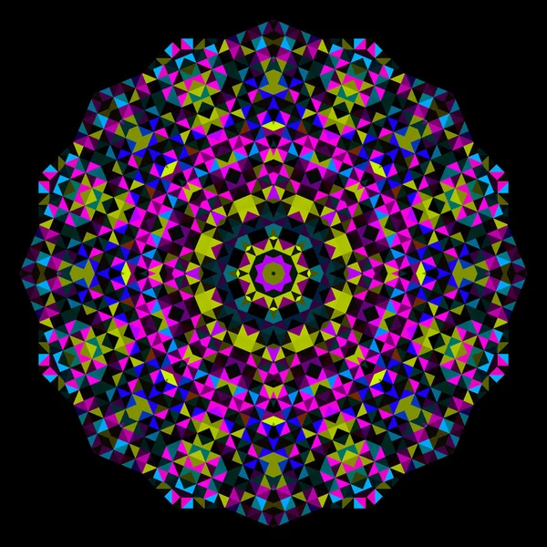 Abstraktní květina. kreativní barevné stylu vektor kolo. Azurová mage — Stockový vektor