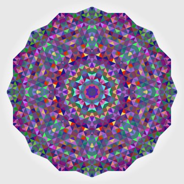 Soyut dijital çok renkli geometrik çiçek