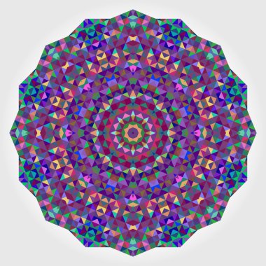 Soyut dijital çok renkli geometrik çiçek