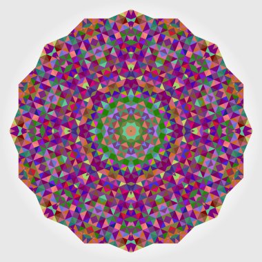 Soyut dijital çok renkli geometrik çiçek