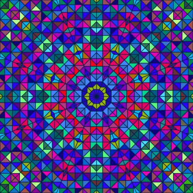 Soyut renkli dijital dekoratif çiçek