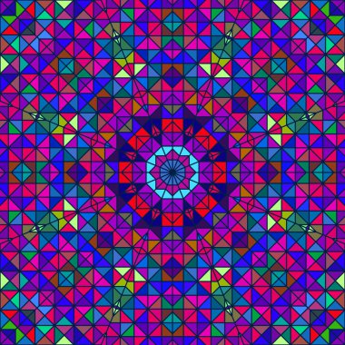 Soyut renkli dijital dekoratif çiçek