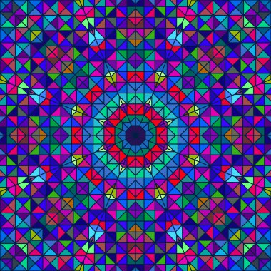 Soyut renkli dijital dekoratif çiçek