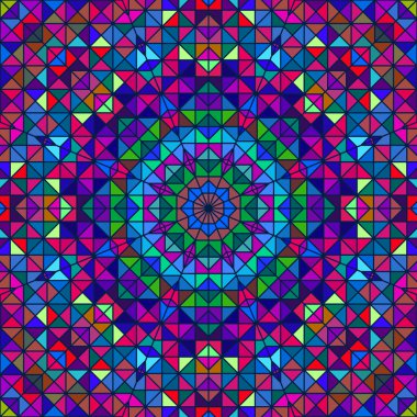 Soyut renkli dijital dekoratif çiçek