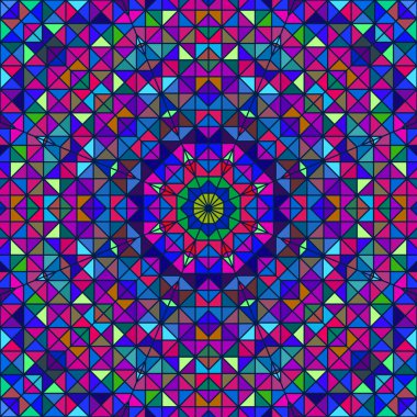 Soyut renkli dijital dekoratif çiçek