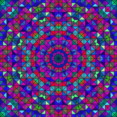 Soyut renkli dijital dekoratif çiçek