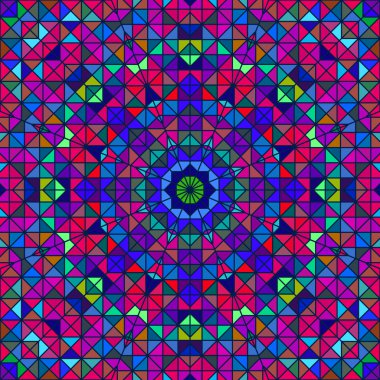 Soyut renkli dijital dekoratif çiçek