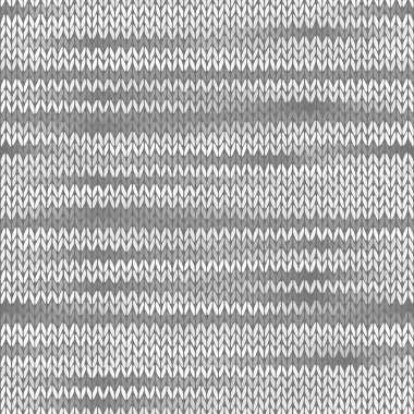 Stil Dikişsiz örgü melanj desen. Beyaz gri renk vektör