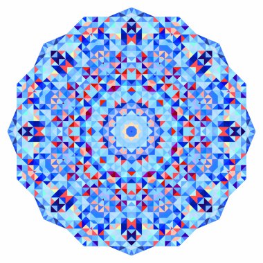 soyut renkli daire zemin. geometrik vektör mandala. Mozaik afiş geometrik şekiller