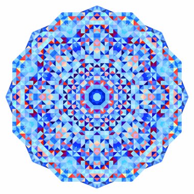 soyut renkli daire zemin. geometrik vektör mandala. Mozaik afiş geometrik şekiller