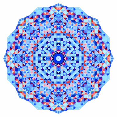 soyut renkli daire zemin. geometrik vektör mandala. Mozaik afiş geometrik şekiller