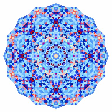 soyut renkli daire zemin. geometrik vektör mandala. Mozaik afiş geometrik şekiller