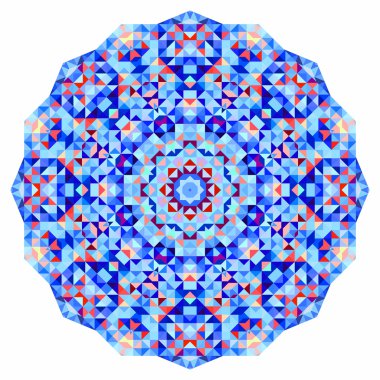 soyut renkli daire zemin. geometrik vektör mandala. Mozaik afiş geometrik şekiller