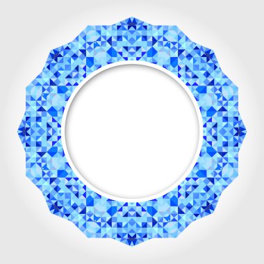 Parlak mavi dijital sınır ile soyut daire arka plan