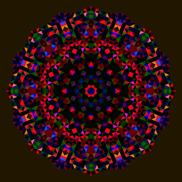 Abstrakt blomma. Röd blå grön svart dominerande färg — Stock vektor