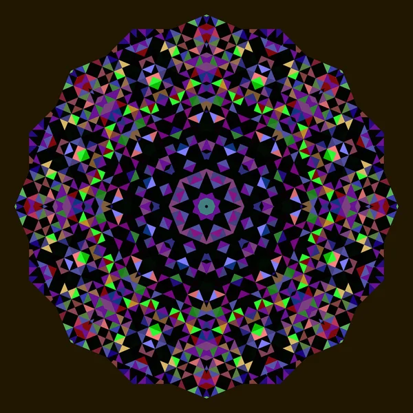 Abstrakt blomma. Röd blå grön svart dominerande färg — Stock vektor