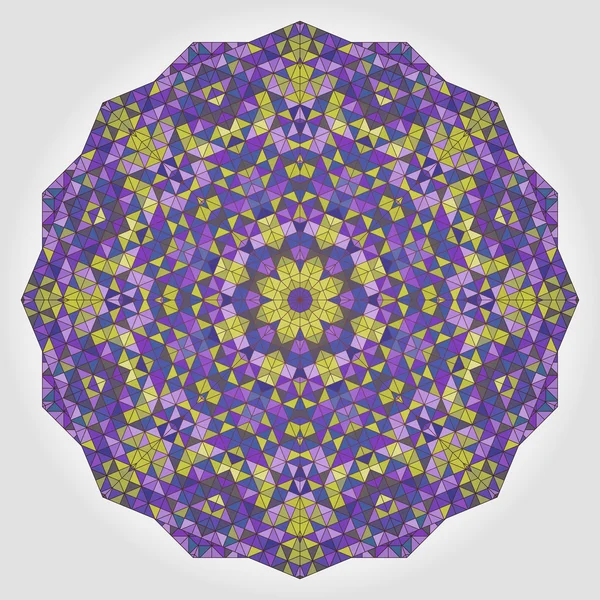 Abstrakt Digital Multicolor geometriska blomma — Stock vektor